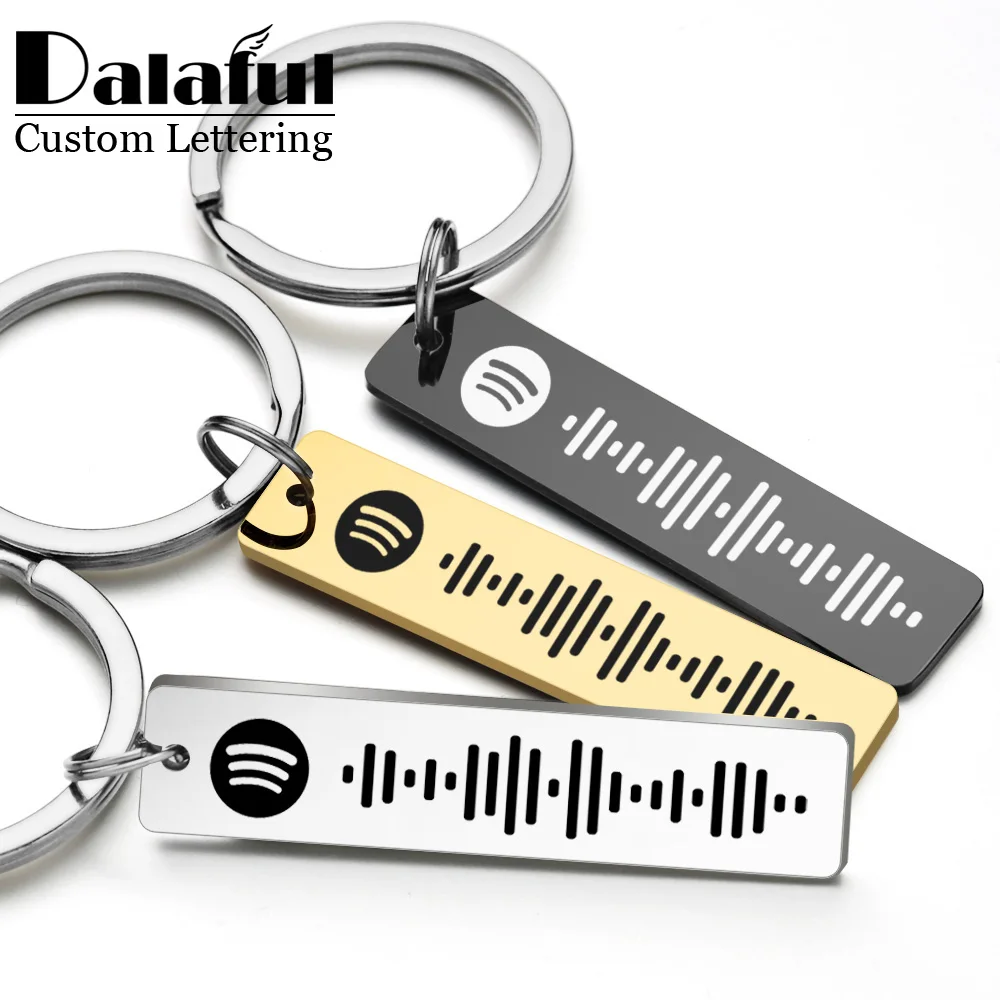 Gantungan kunci kode Spotify p - Initial Ring Custom ulasan dan harga