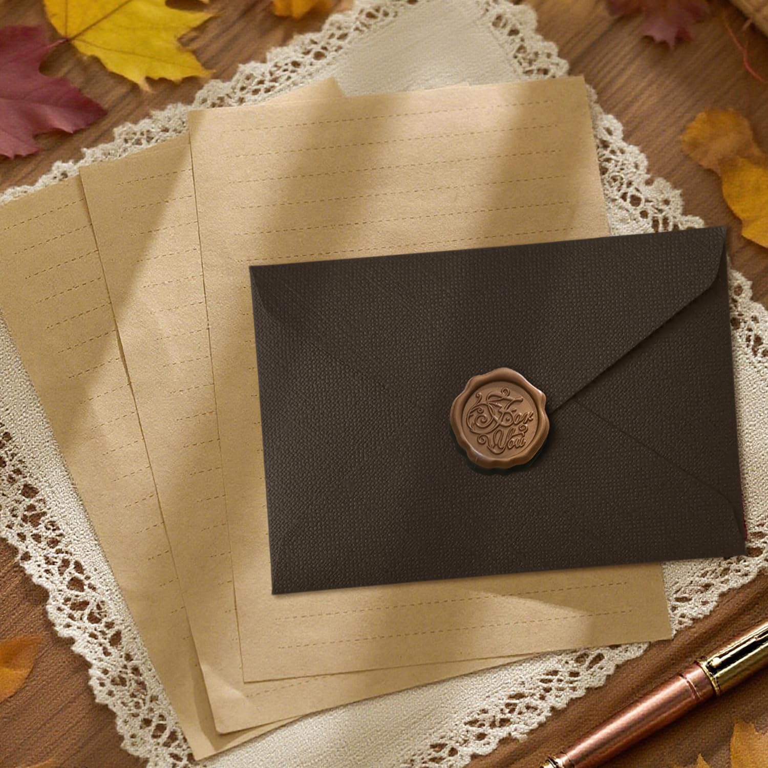 22 Buah Set Kertas Tulis Antik - Wax Seal Letter Kit ulasan dan harga