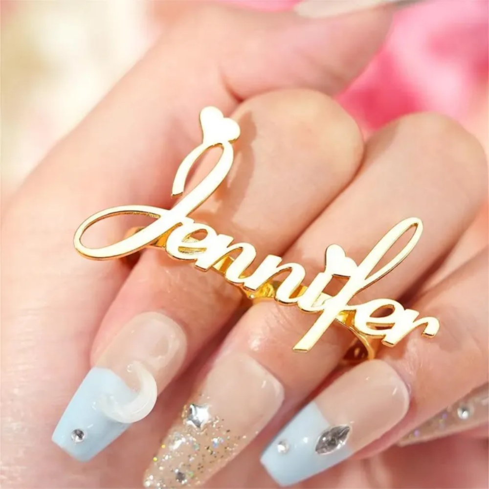Cincin Nama Dua Jari LeeChee y - Initial Ring Custom ulasan dan harga